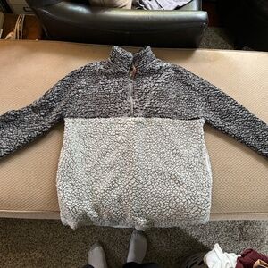 warm wool outdoor half zip